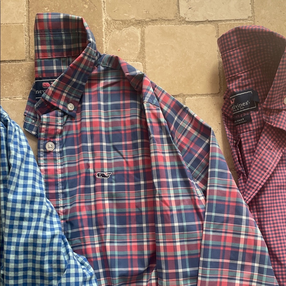 BUNDLE Vineyard Vines Boys SMALL 8-10 Shirt Lot Long Sleeve Dress Tops - Picture 3 of 10